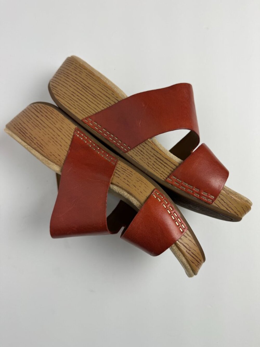 Dansko Lacee Burnished Calf Leather Strappy Sandals Coral Size EU 40 - Picture 5 of 12
